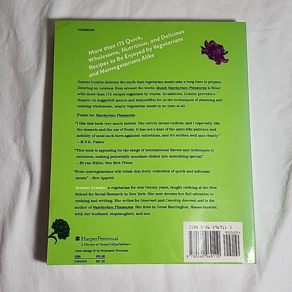 Quick Vegetarian‎ Pleasures by Jeanne Lemlin